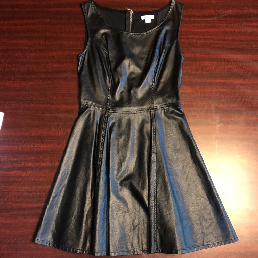 Faux leather dress